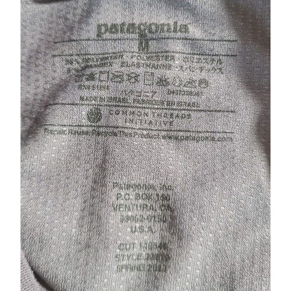 patagonia Men Size M Gray Basic Knit Top Crew Neck Short Sleeve 20NA - Picture 3 of 4